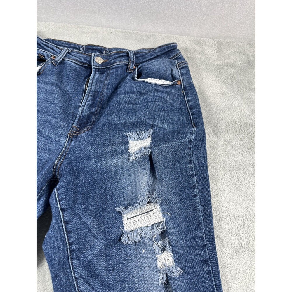 Wax Jeans Womens 13/31 Distressed Stretch Jeans Midrise 28x27 - Picture 6 of 13